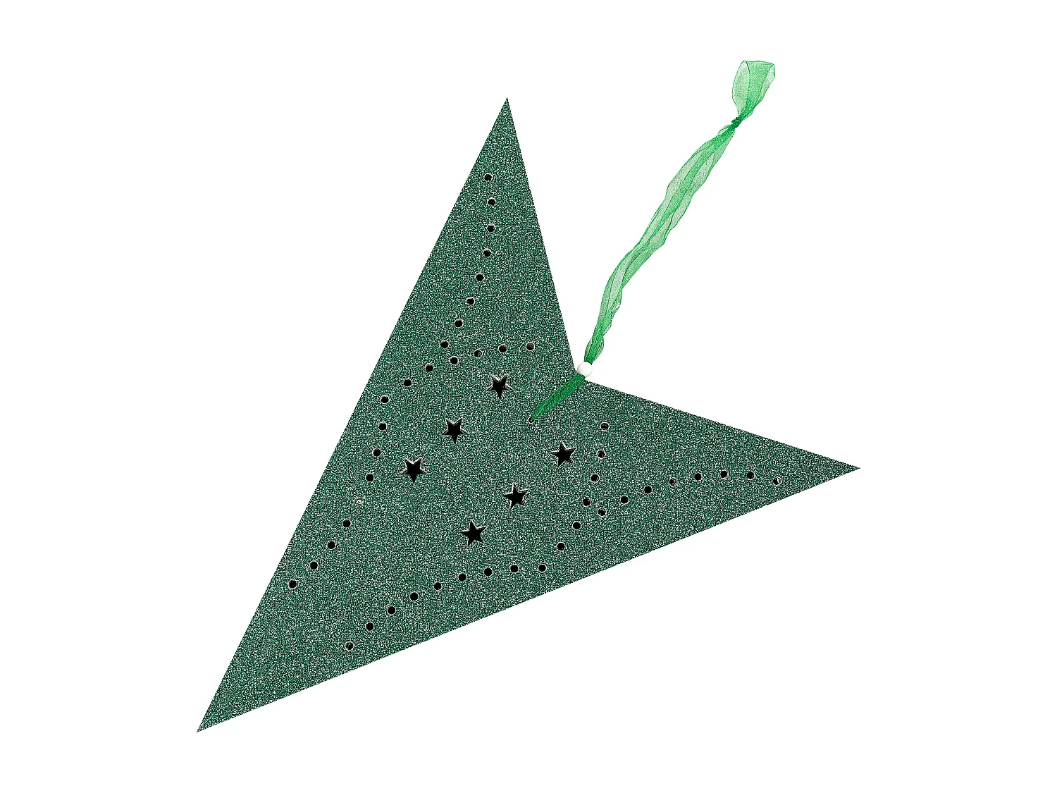 Lot de 2 décorations suspendues LED MOTTI Étoile 60 cm Vert émeraude