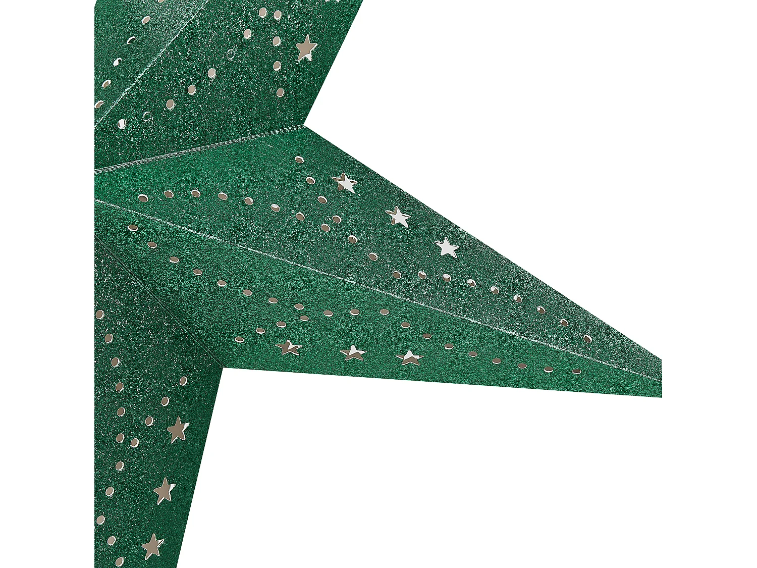 Lot de 2 décorations suspendues LED MOTTI Étoile 60 cm Vert émeraude