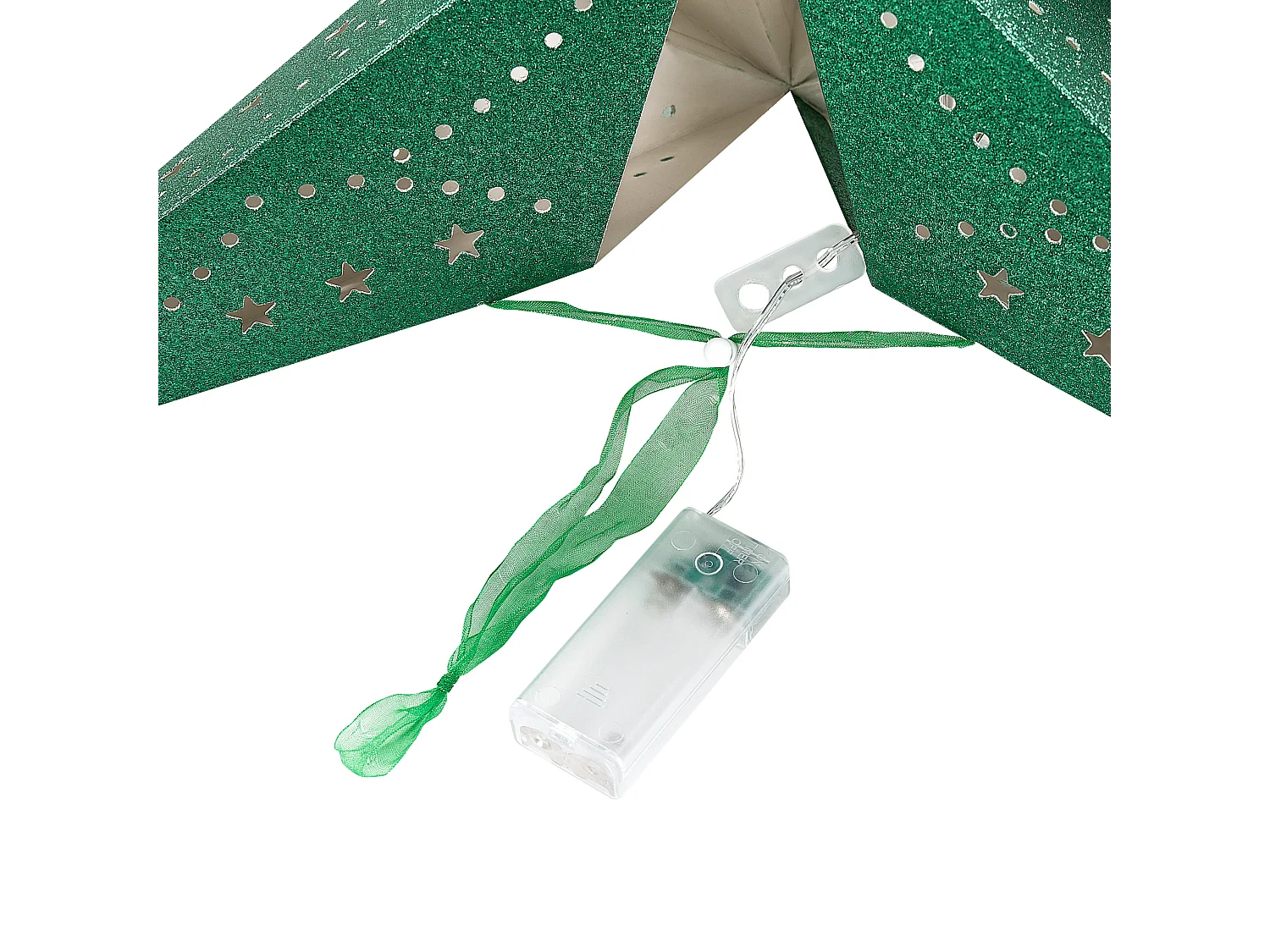 Set van 2 hangende decoraties MOTTI Papier 60 cm Smaragdgroen