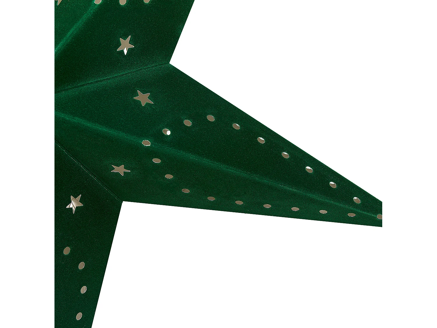 Conjunto de 2 decoraciones colgantes Estrella MOTTI Papel 60 cm Verde esmeralda