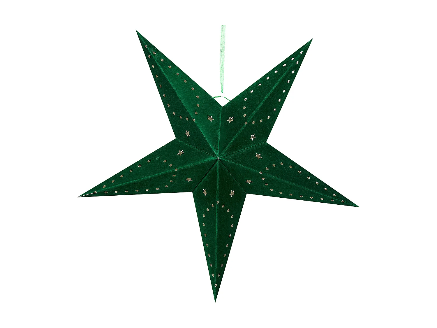 Lot de 2 décorations suspendues LED MOTTI Étoile 60 cm Vert émeraude