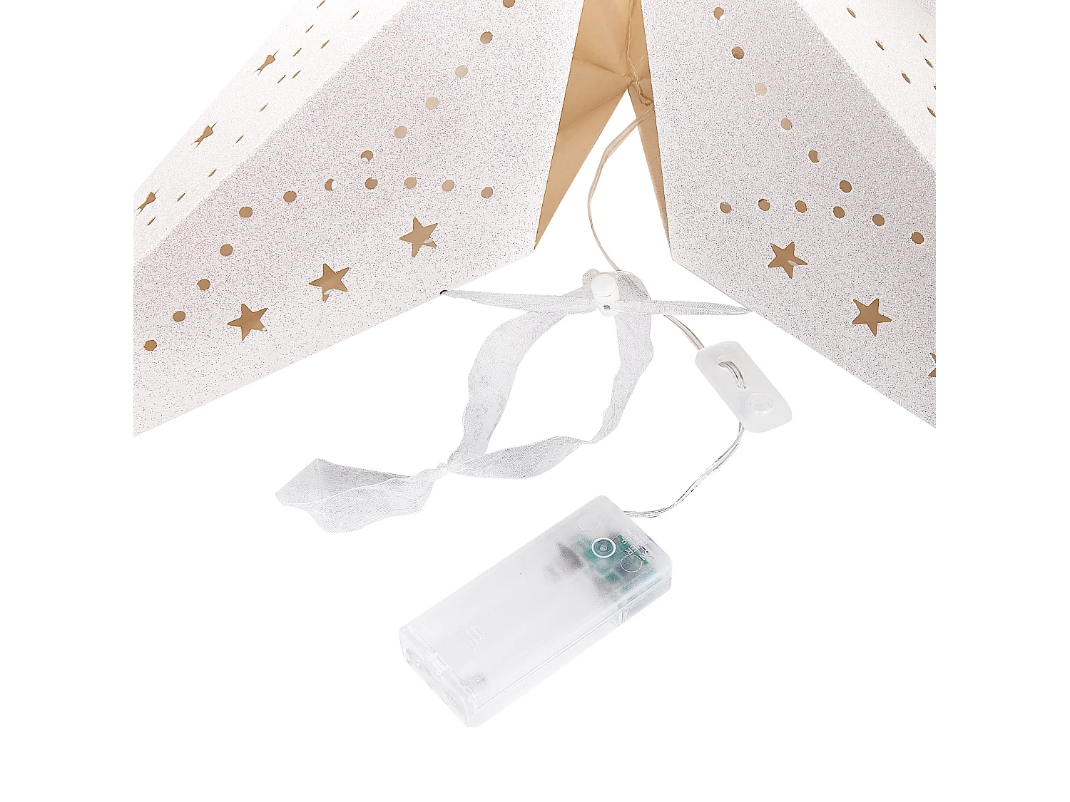 Lot de 2 décorations suspendues LED MOTTI Étoile 45 cm Blanc