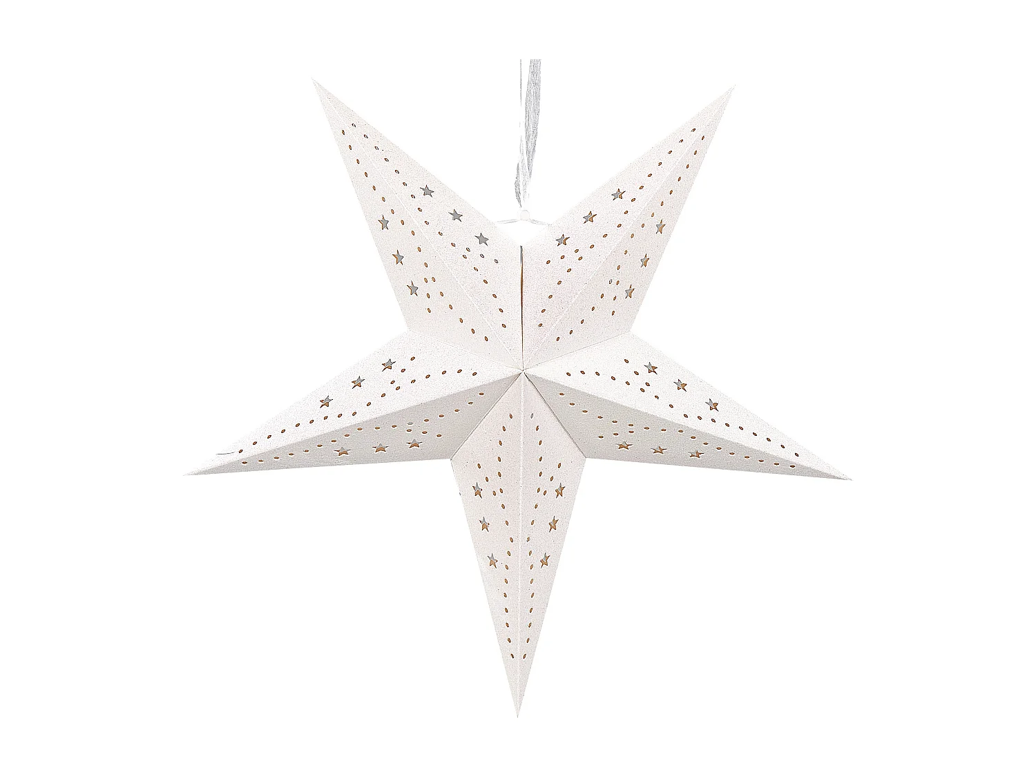 Set di 2 decorazioni da appendere stella MOTTI Carta 45 cm Bianco