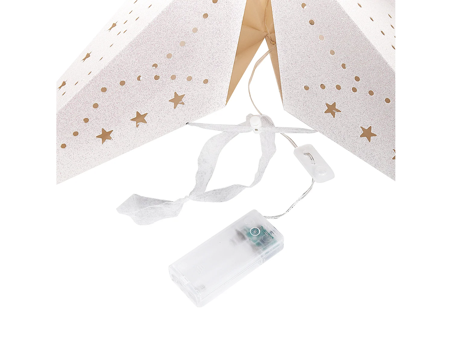 Set di 2 decorazioni da appendere stella MOTTI Carta 45 cm Bianco