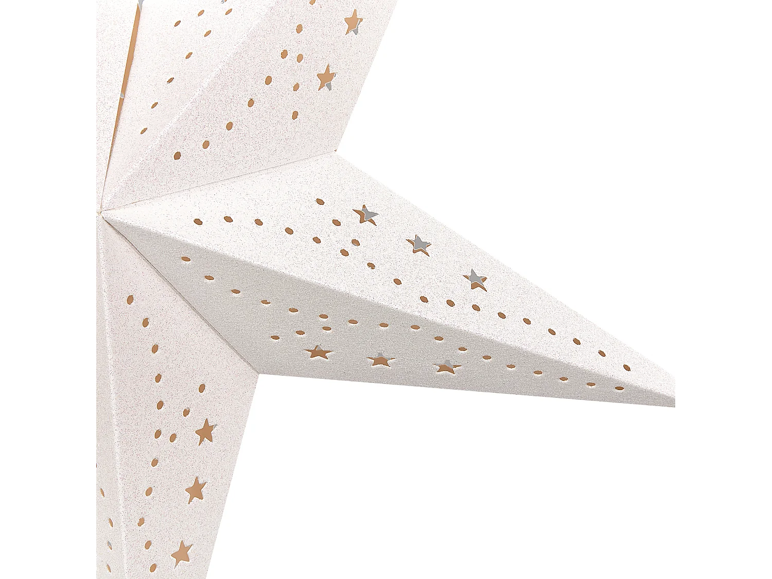 Set di 2 decorazioni da appendere stella MOTTI Carta 45 cm Bianco