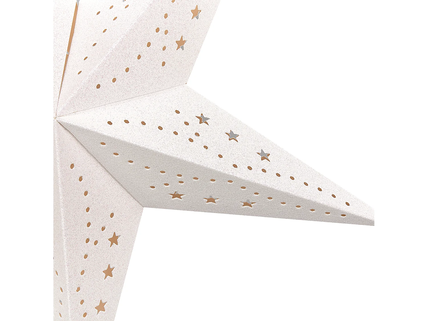 Set di 2 decorazioni da appendere stella MOTTI Carta 45 cm Bianco
