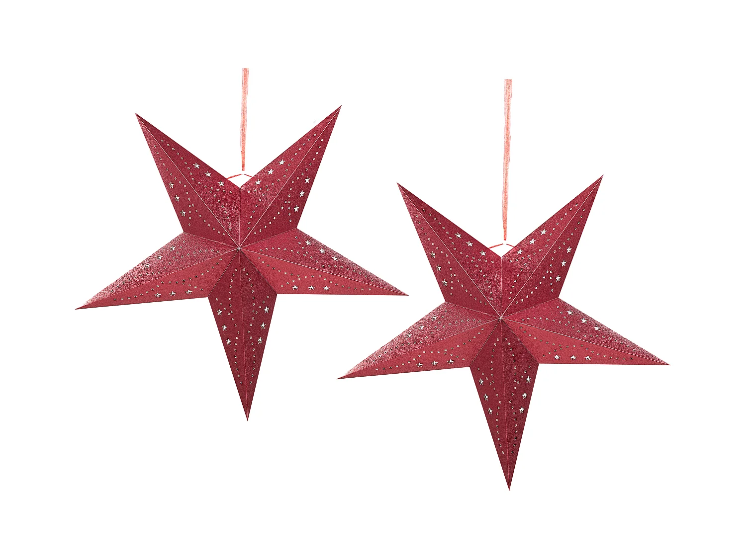 Wanddecoratie MOTTI Papier 60 cm Rood