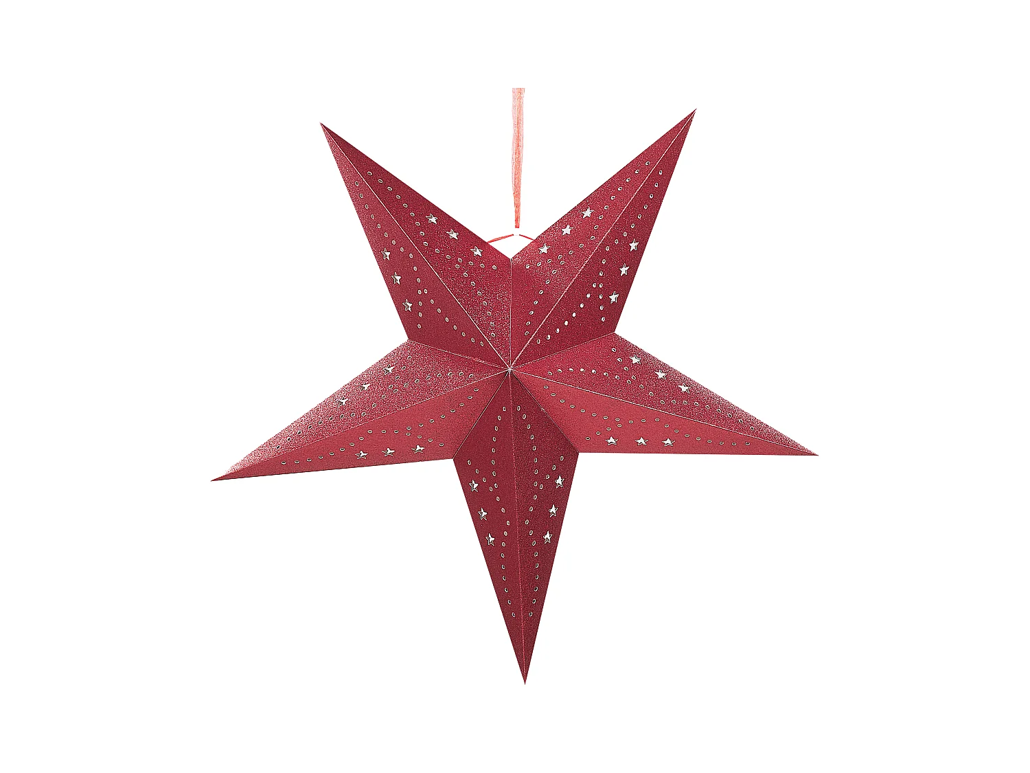 Wanddecoratie MOTTI Papier 60 cm Rood