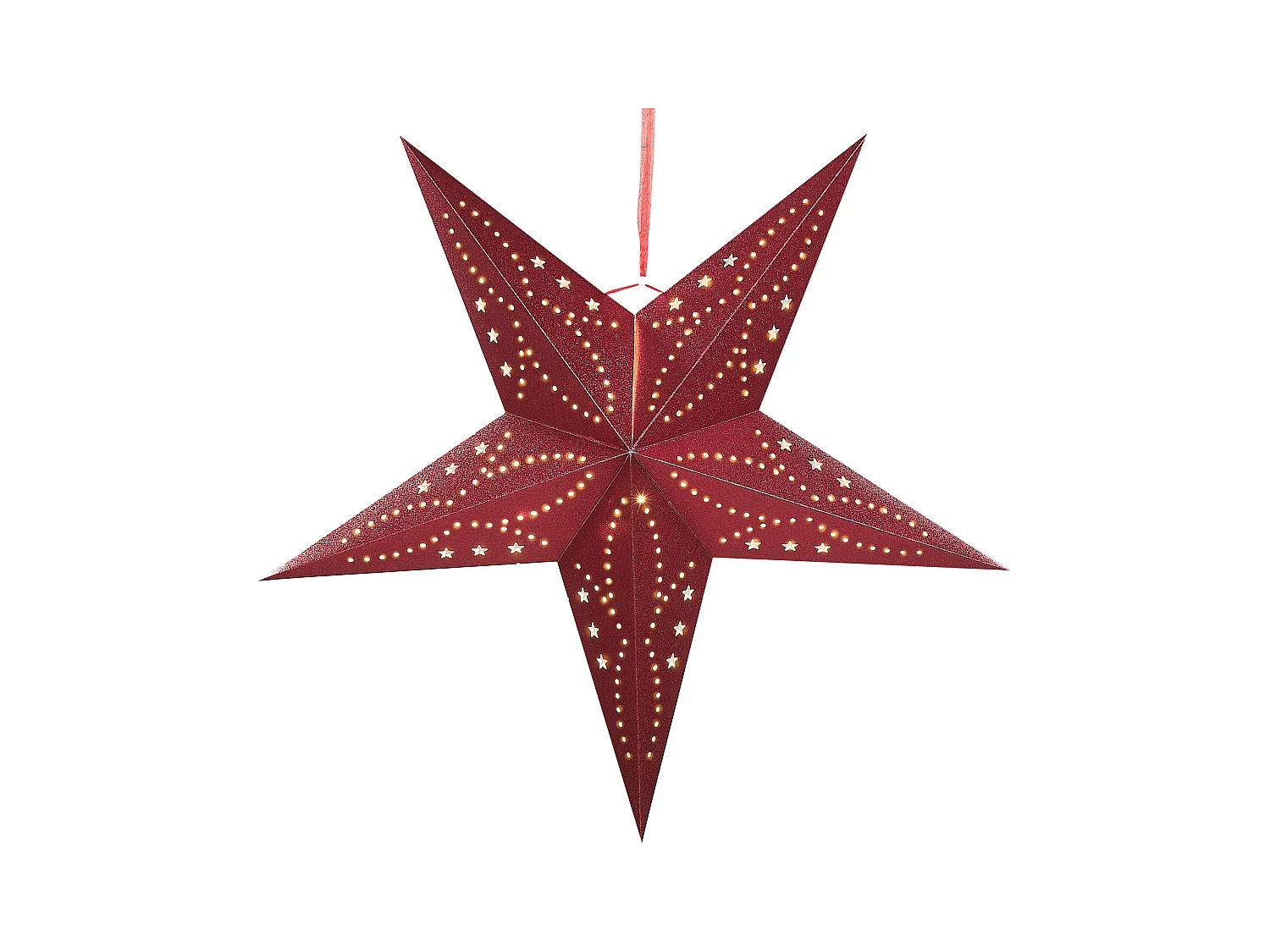 Wanddecoratie MOTTI Papier 60 cm Rood