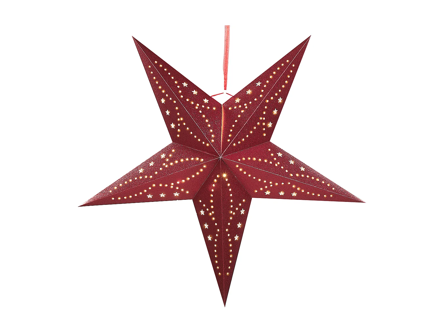 Wanddecoratie MOTTI Papier 60 cm Rood