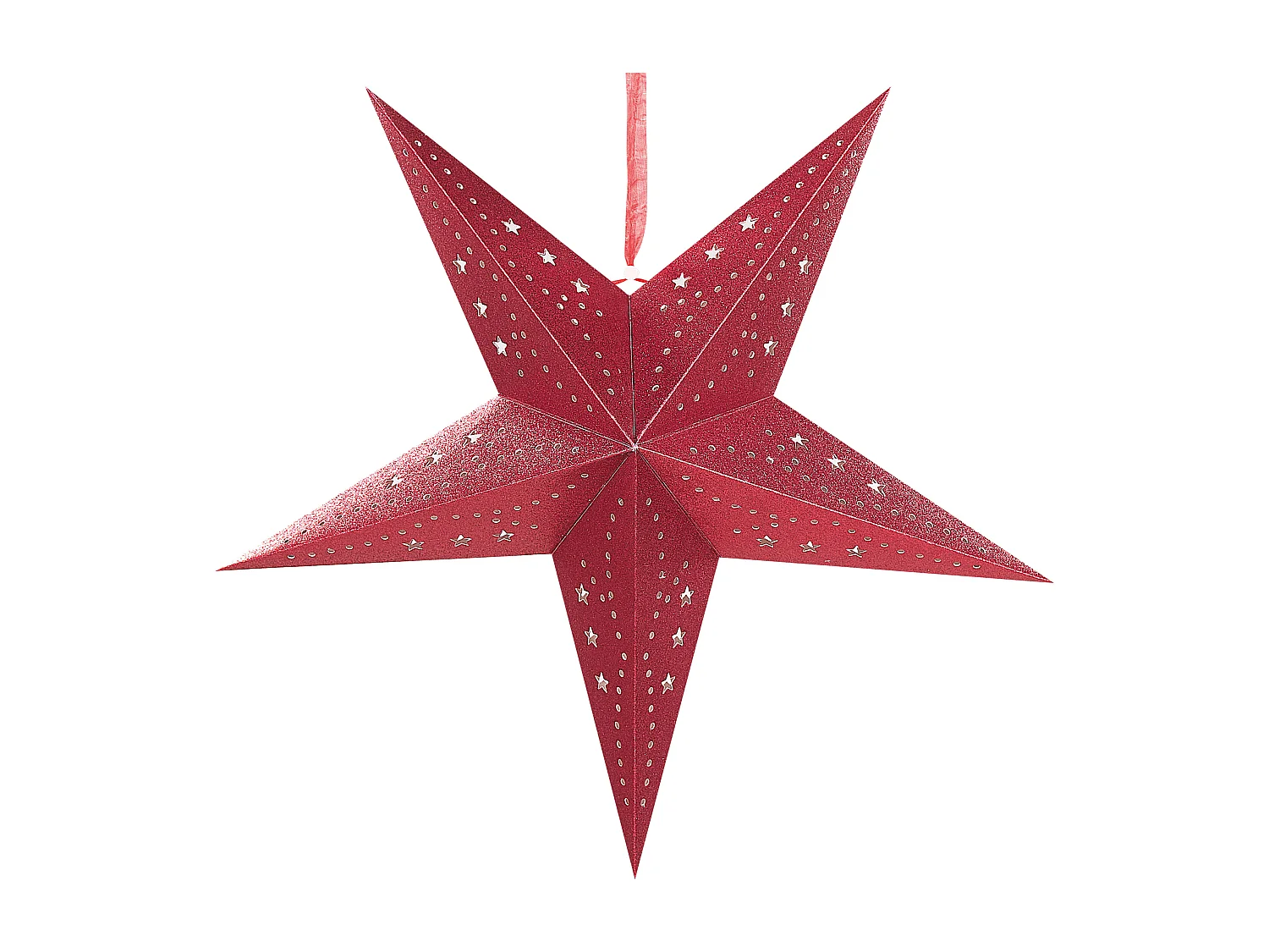 Lot de 2 décorations suspendues LED MOTTI Étoile 45 cm Rouge