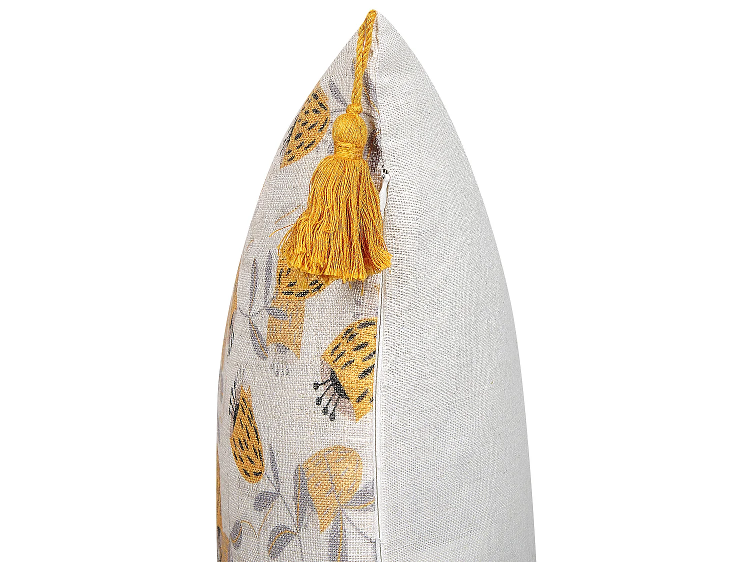 Lot de 2 coussins décoratifs ABUTILON 45 x 45 cm Beige Motif floral