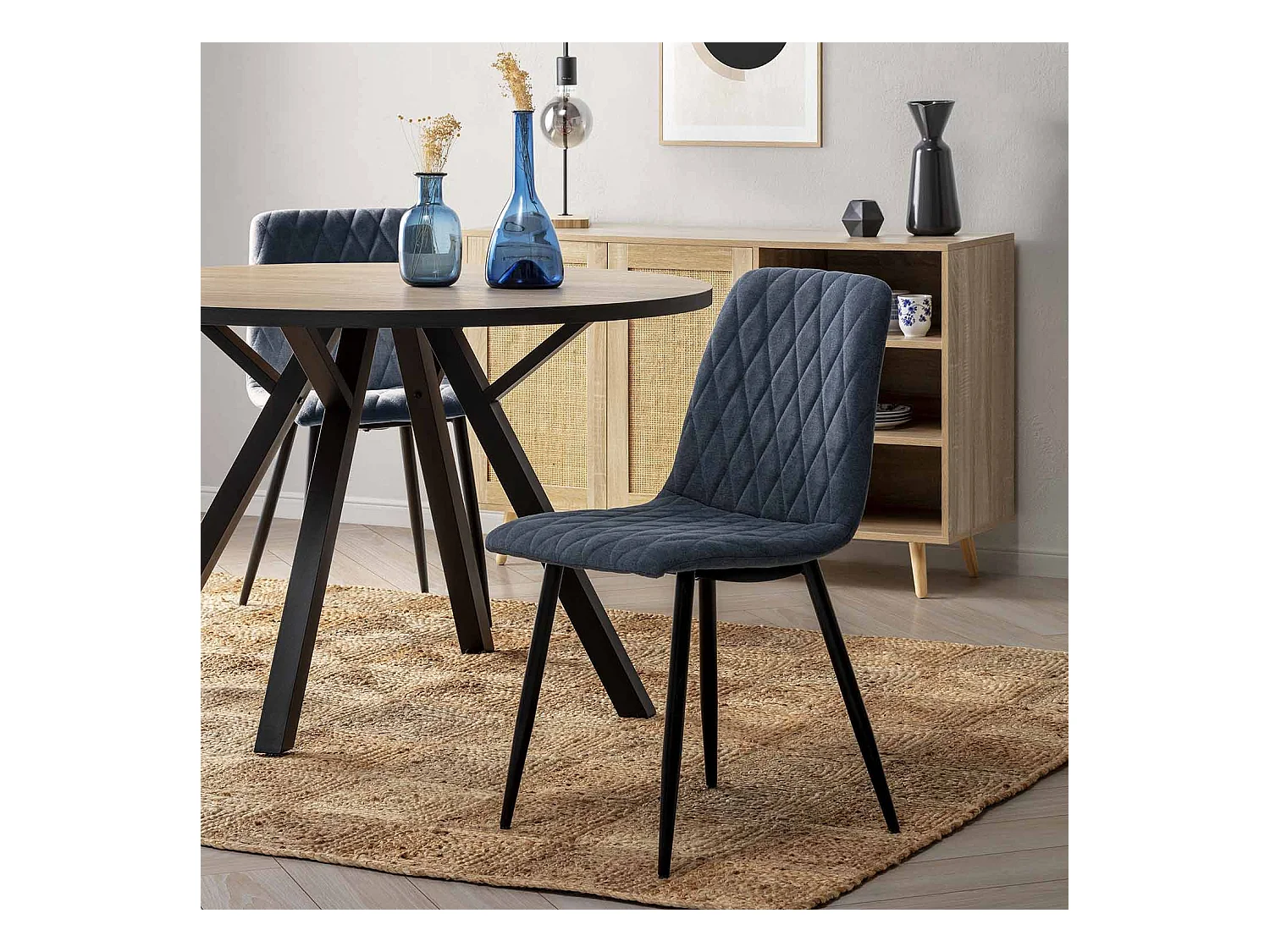 Stuhl-set 4er Abril blau