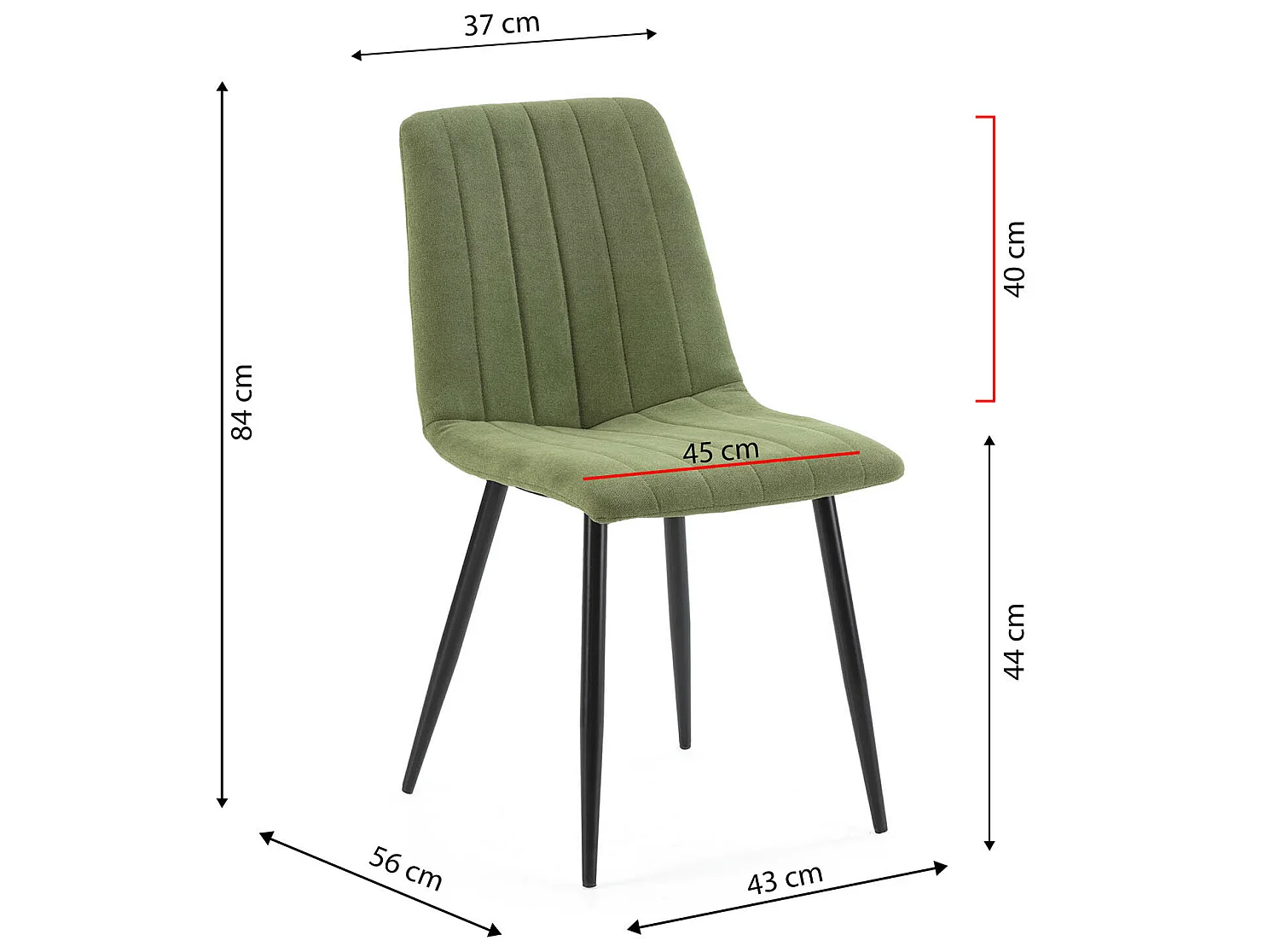 Stuhl-set 4er Sagi grün