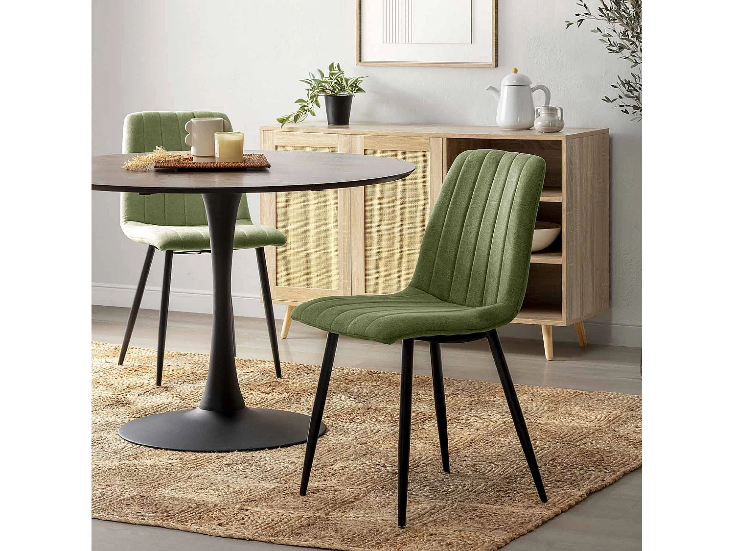 Stuhl-set 4er Sagi grün