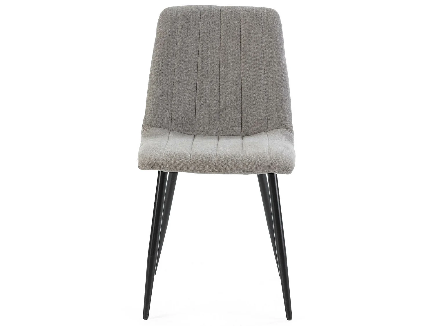Conjunto de 4 cadeiras Sagi estofadas em tecido cinza.