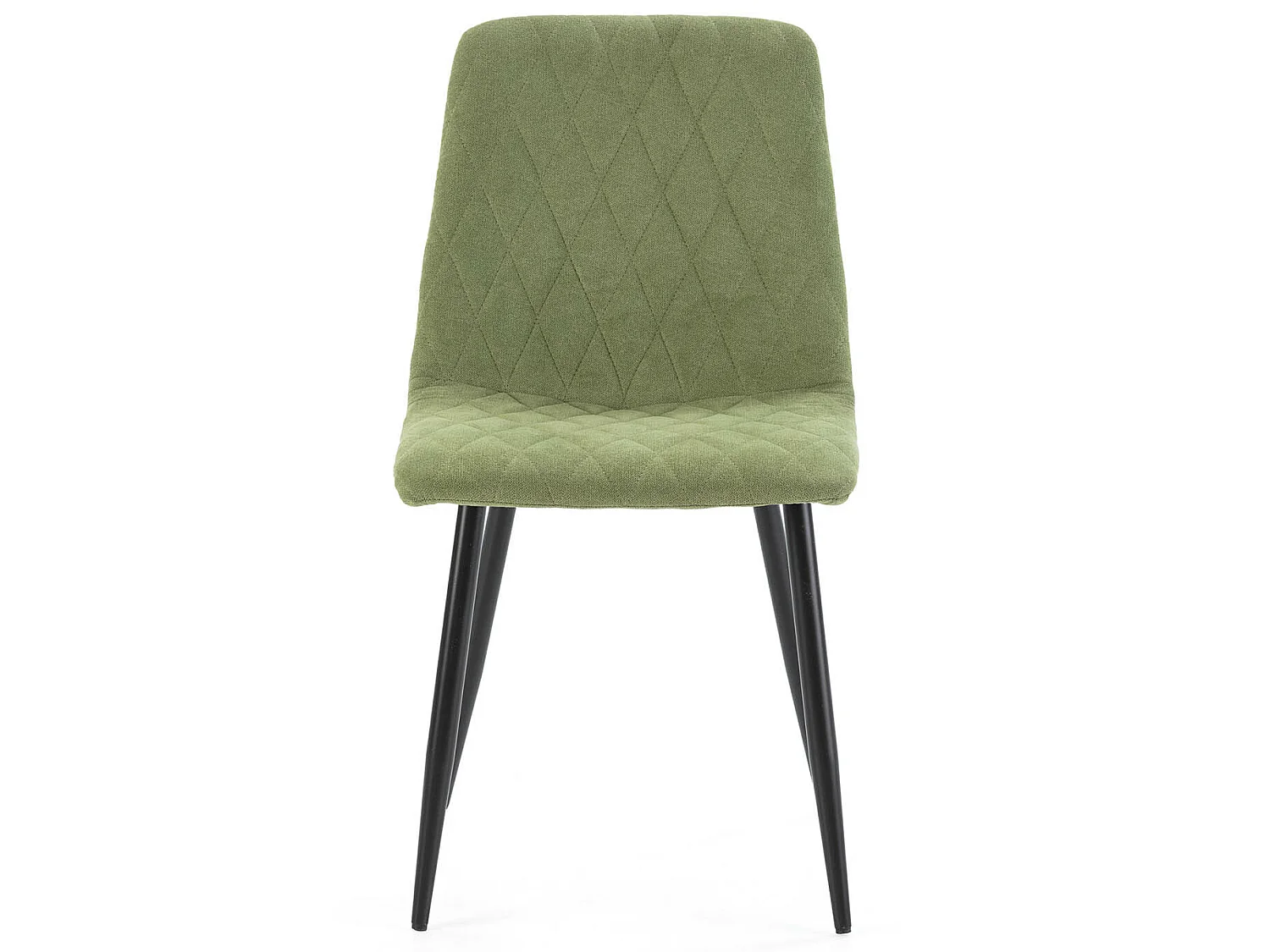 Pack 4 chaises Abril recouvertes de tissu vert