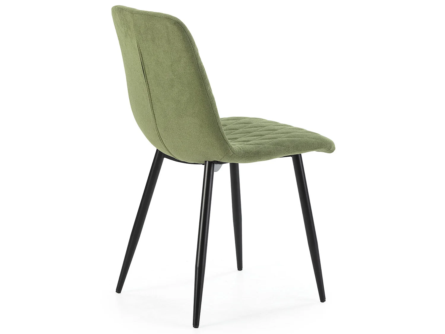 Pack 4 chaises Abril recouvertes de tissu vert
