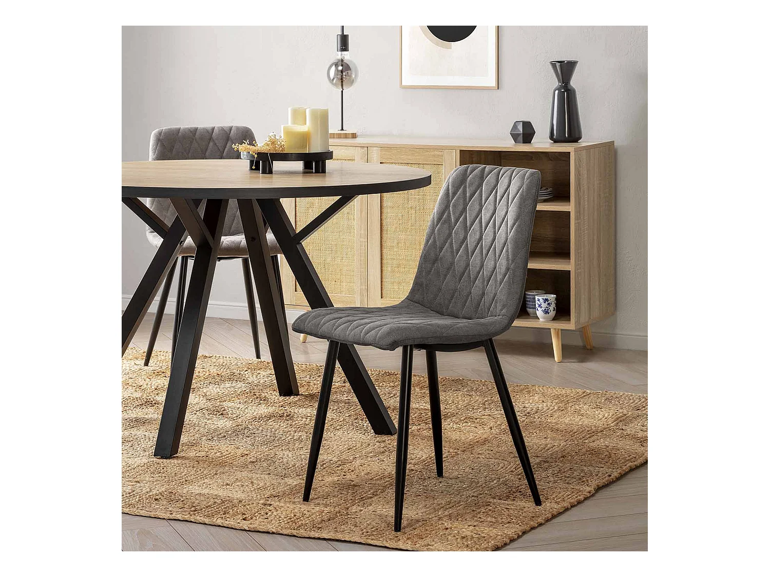 Stuhl-set 4er Abril grau