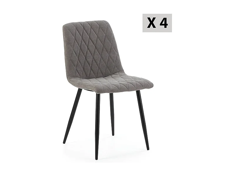 Stuhl-set 4er Abril grau