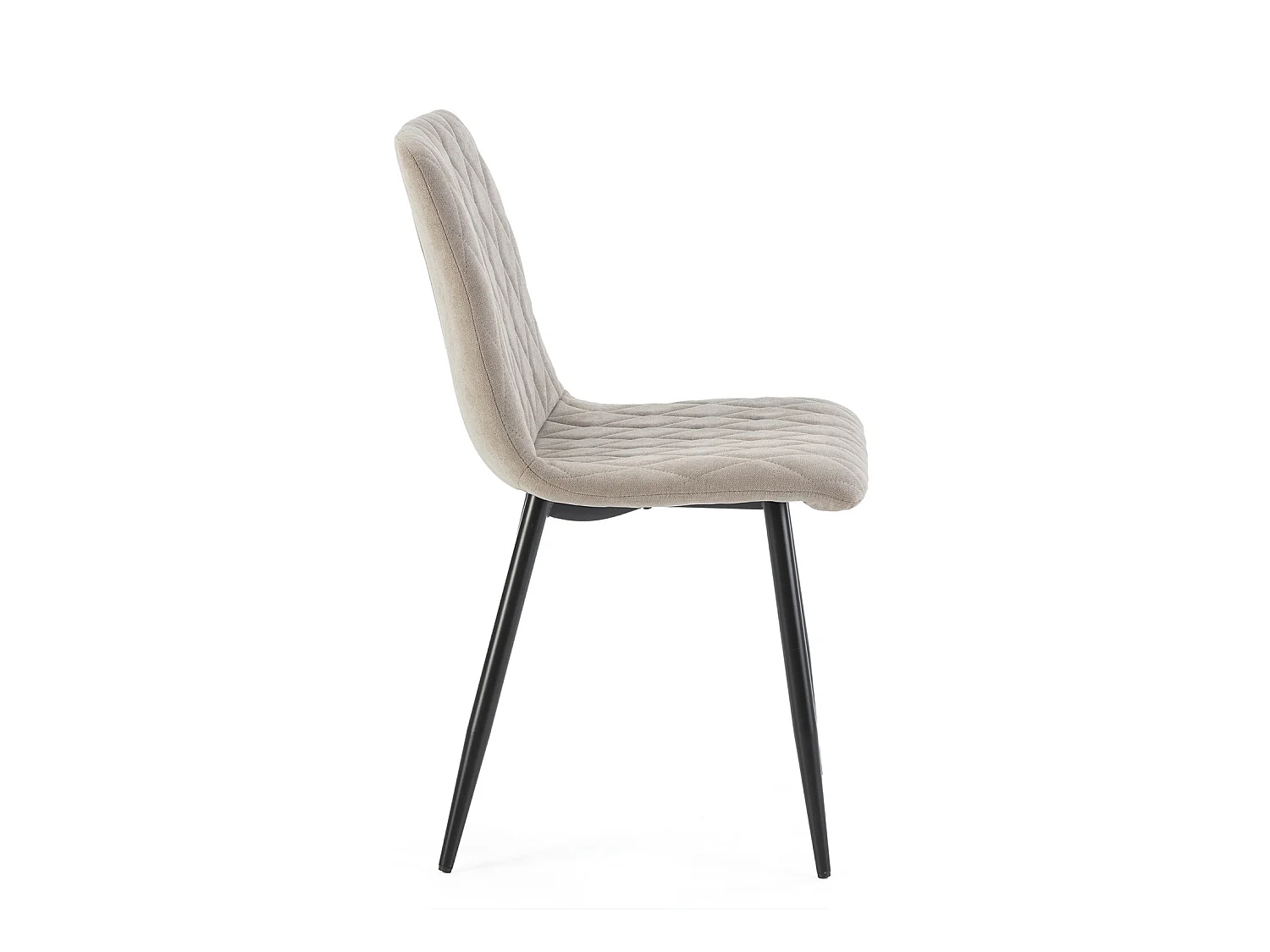 Pack 4 chaises Abril recouvertes de tissu beige