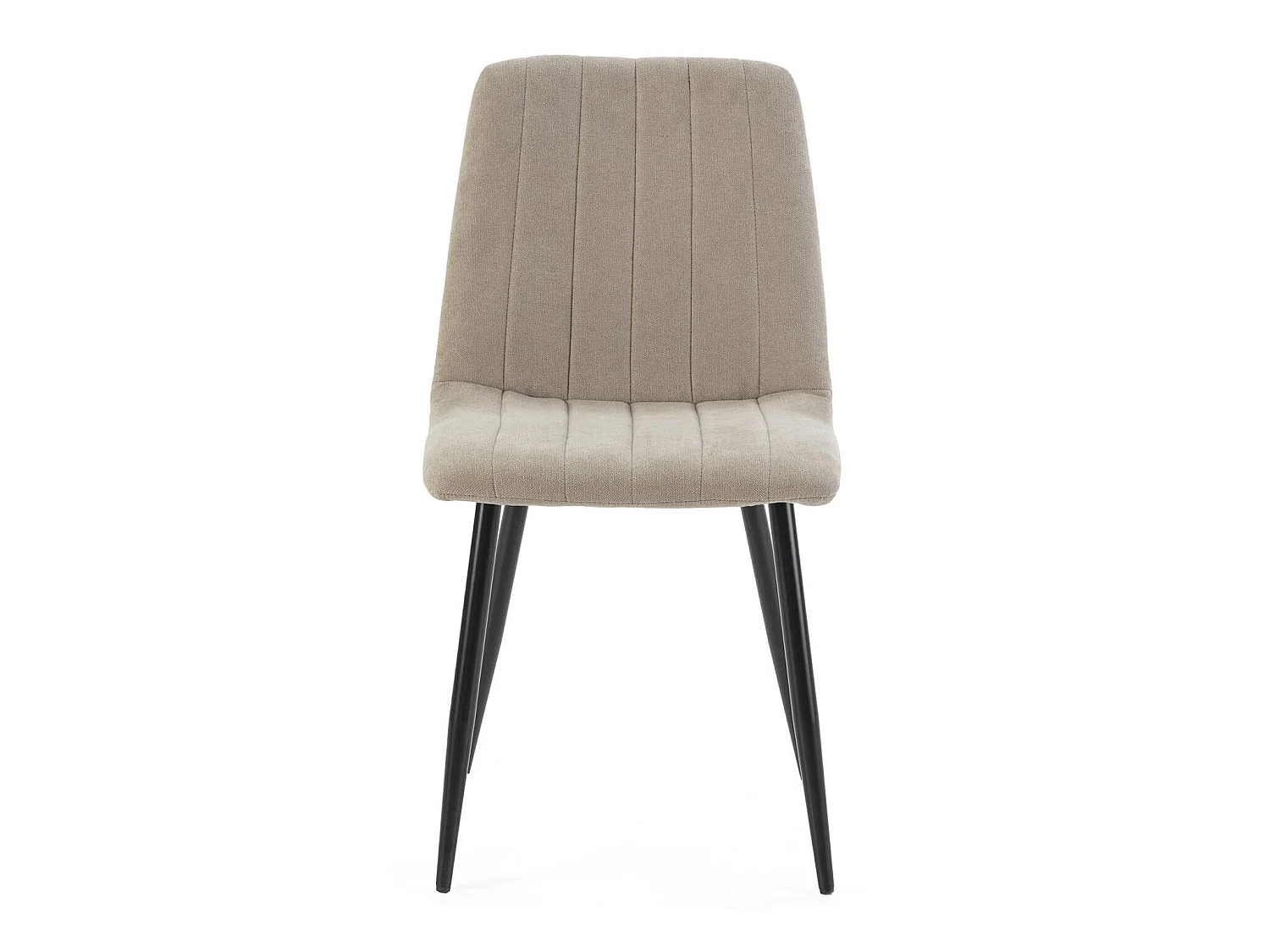 Pack 4 sedie Sagi rivestite in tessuto beige