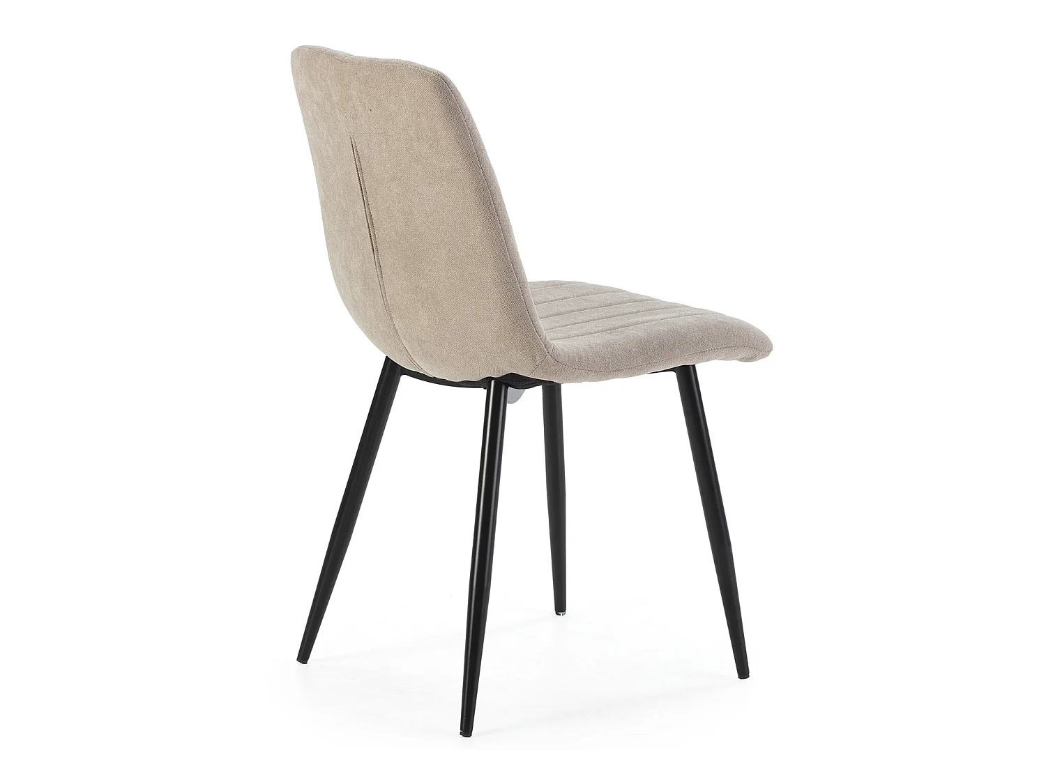 Pack 4 sedie Sagi rivestite in tessuto beige