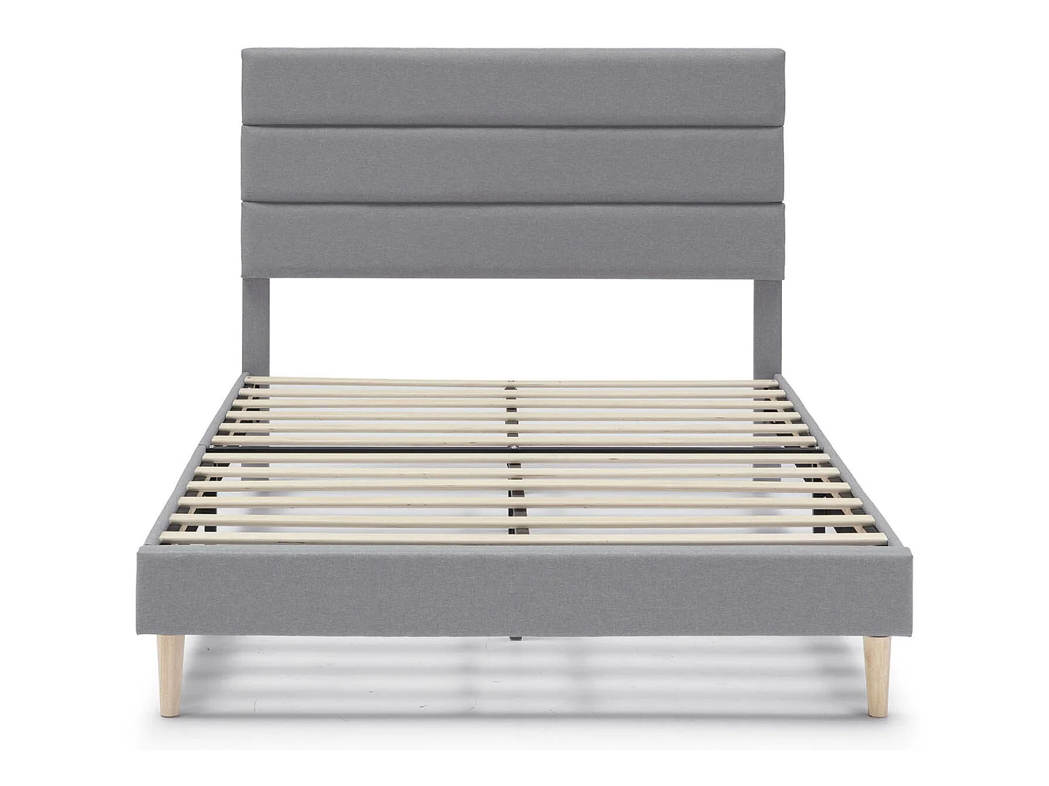 Estructura de Cama tapizada Aroma de 30 cm, 135/140x190 cm, Gris claro