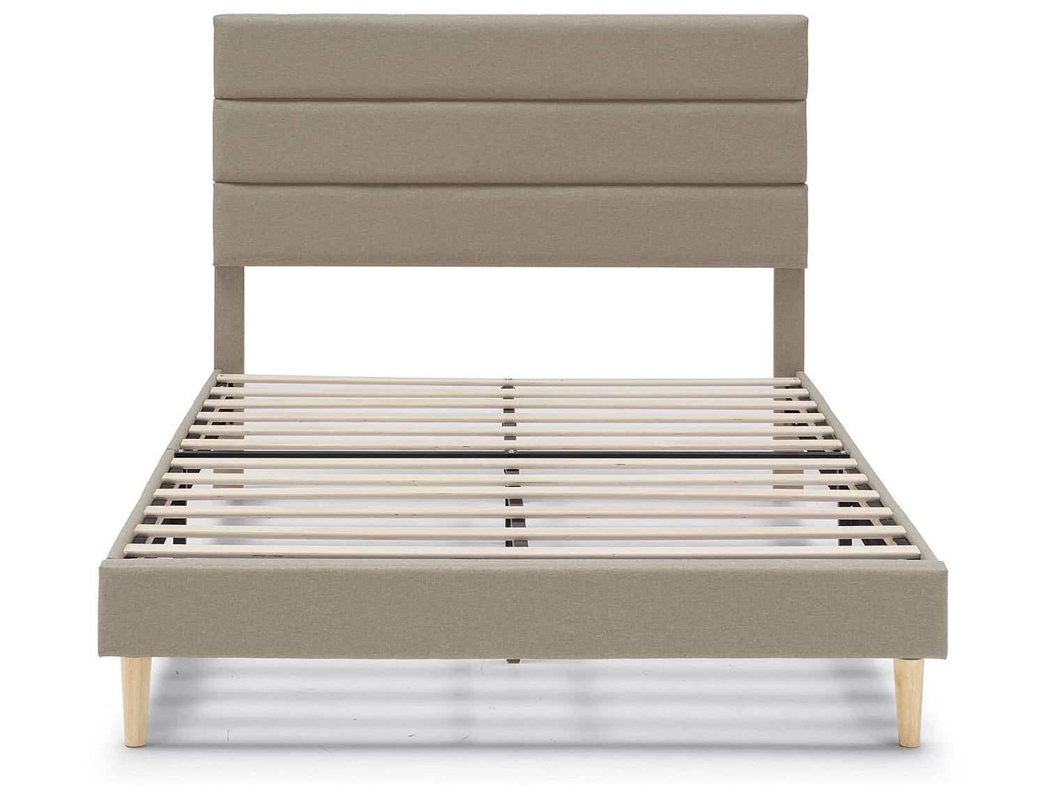 Cadre de lit plateforme Aroma capitonné 30 cm, 140x190 cm, Beige