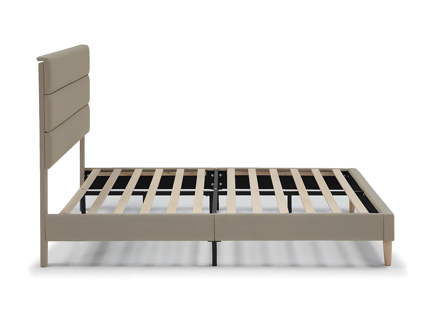 Cadre de lit plateforme Aroma capitonné 30 cm, 90x190 cm, Beige