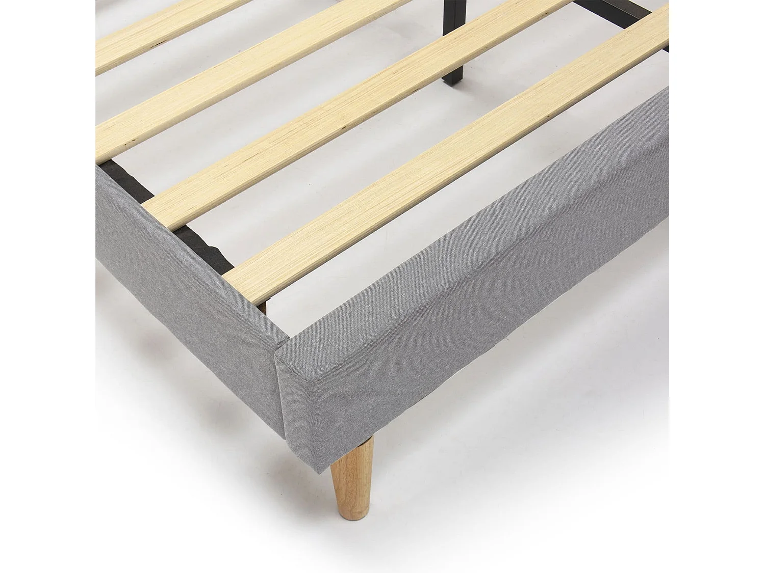 Cadre de lit plateforme Aroma capitonné 30 cm, 90x190 cm, Gris clair
