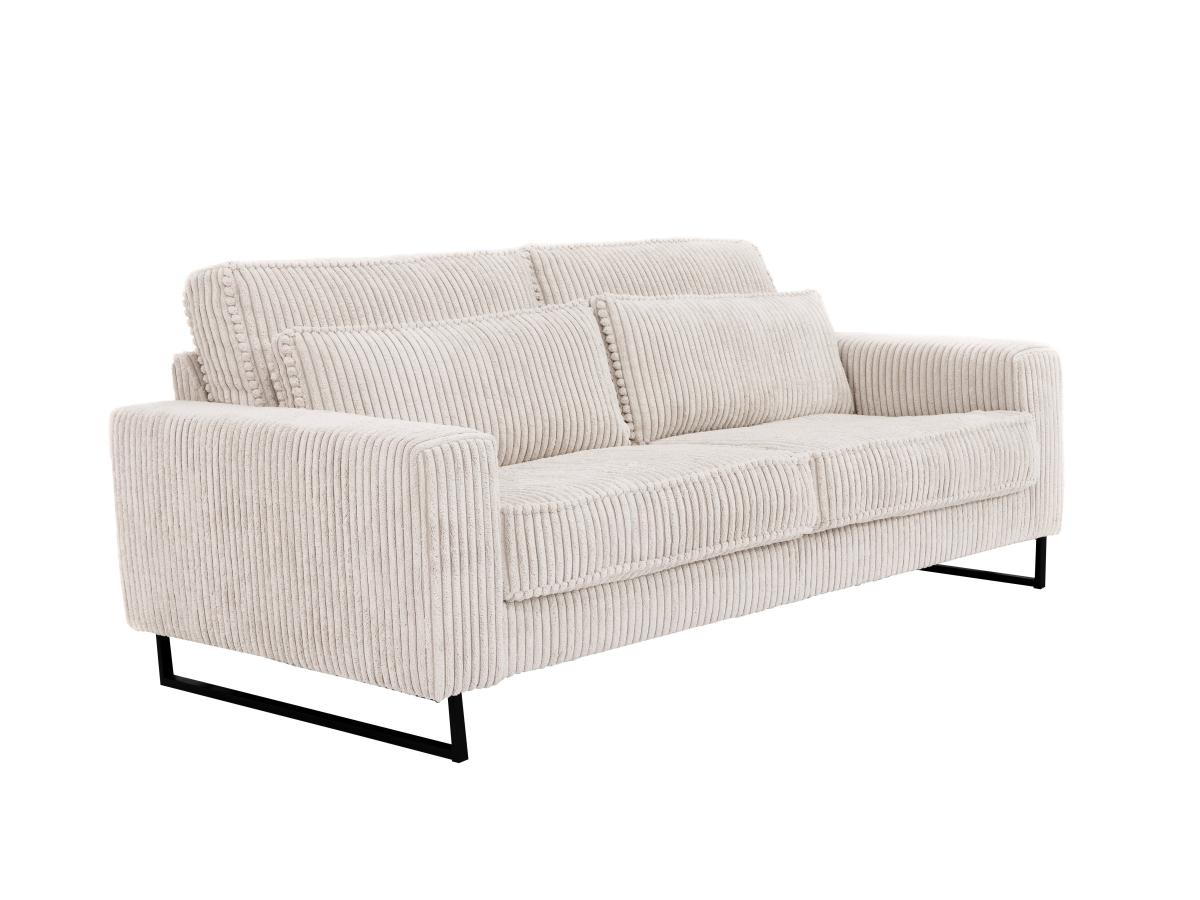 Sofa 3-Sitzer - Cord - Beige - TESSIO von Maison Céphy günstig online kaufen