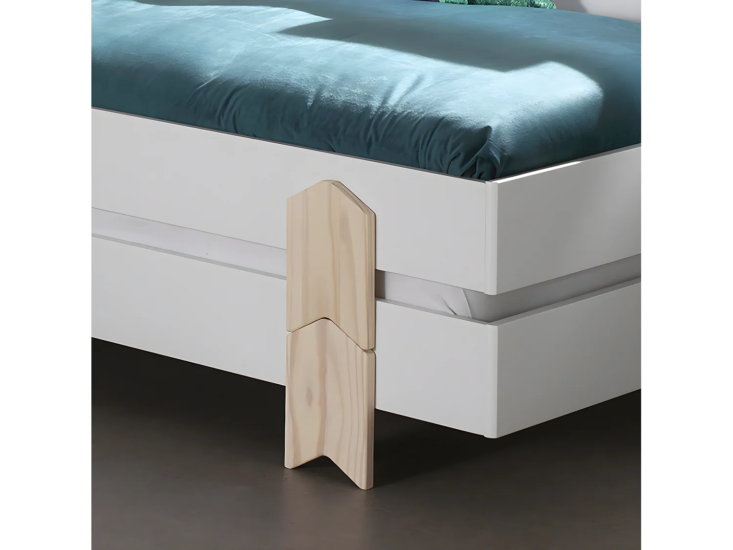 STAPEL - Lot de 3 Lits Empilables 90x200cm Blancs Flèche