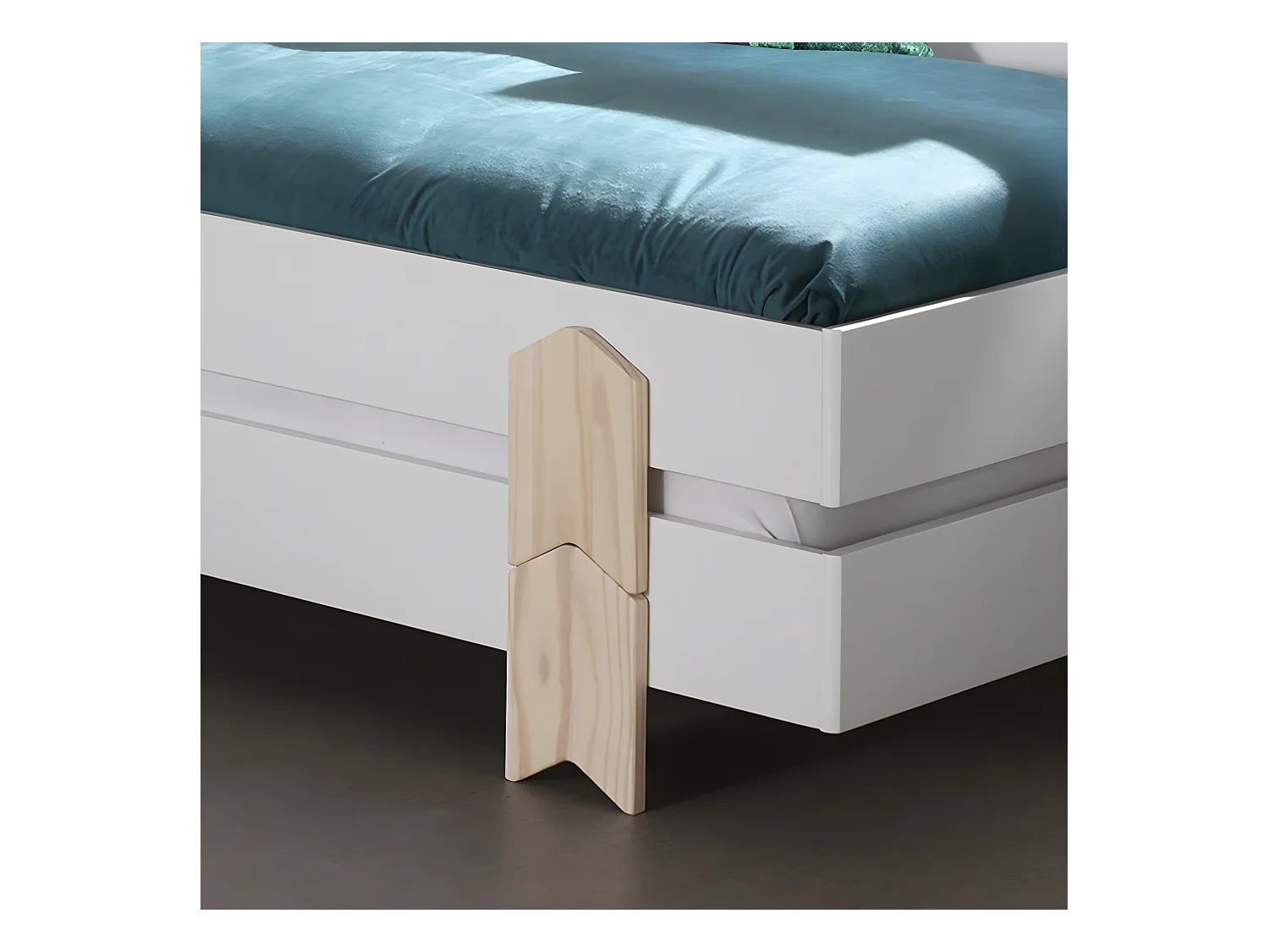 STAPEL - Lot de 4 Lits Empilables 90x200cm Blancs Flèche