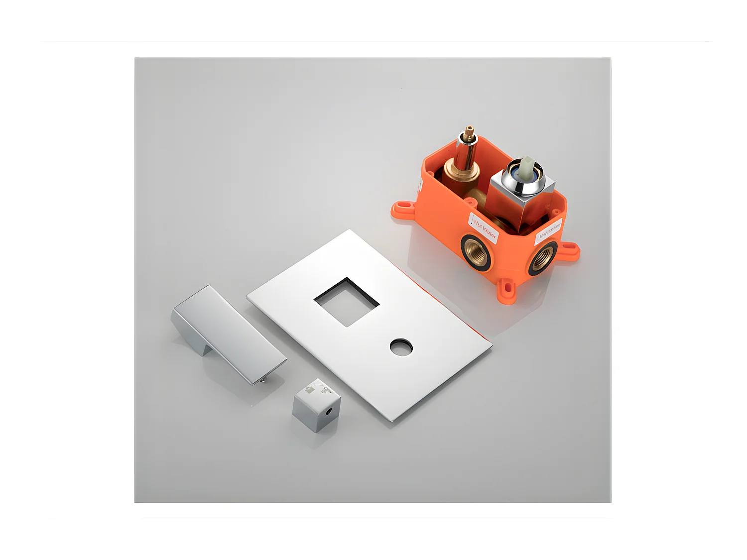 Conjunto de ducha empotrada a ras de techo ACTON cromado