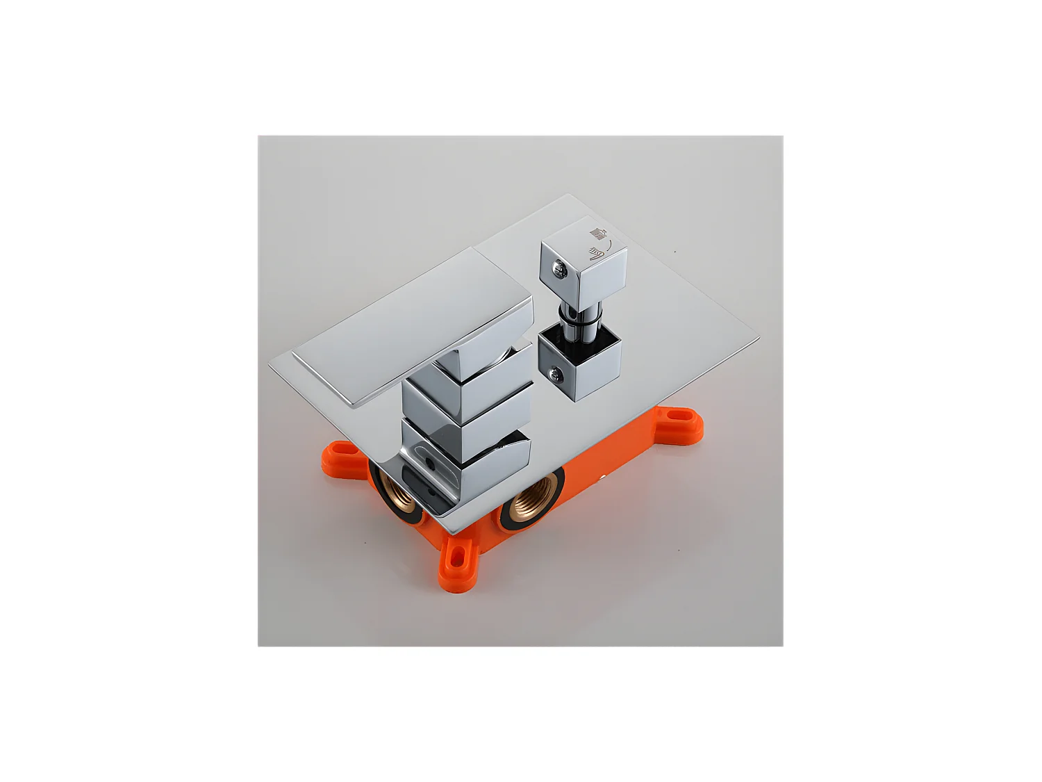 Conjunto de ducha empotrada a ras de techo ACTON cromado