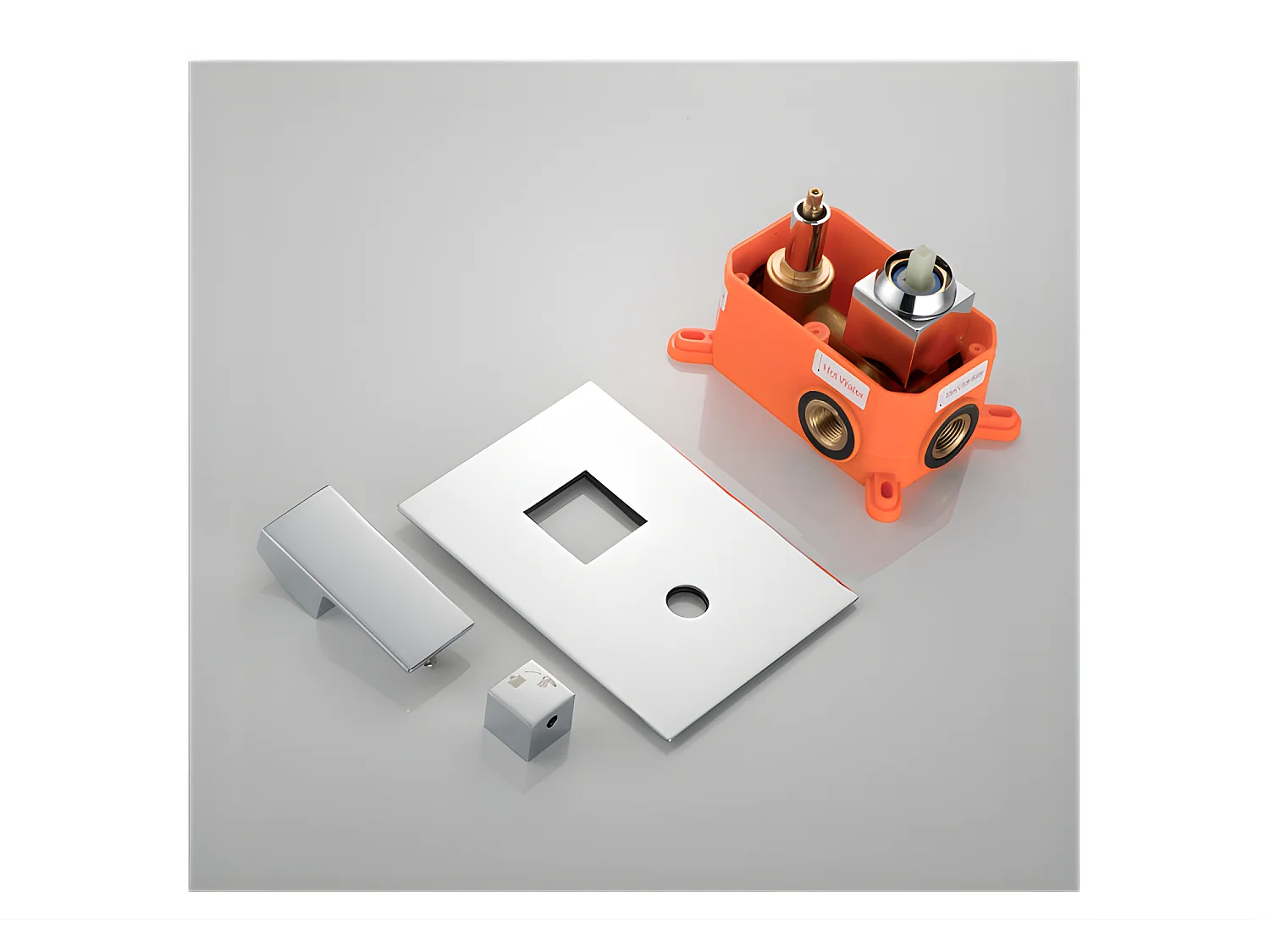 Conjunto de ducha empotrada a ras de techo ACTON cromado