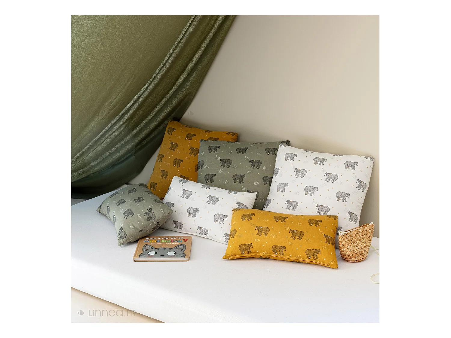 Housse de coussin 60x60 cm BALOO Lin