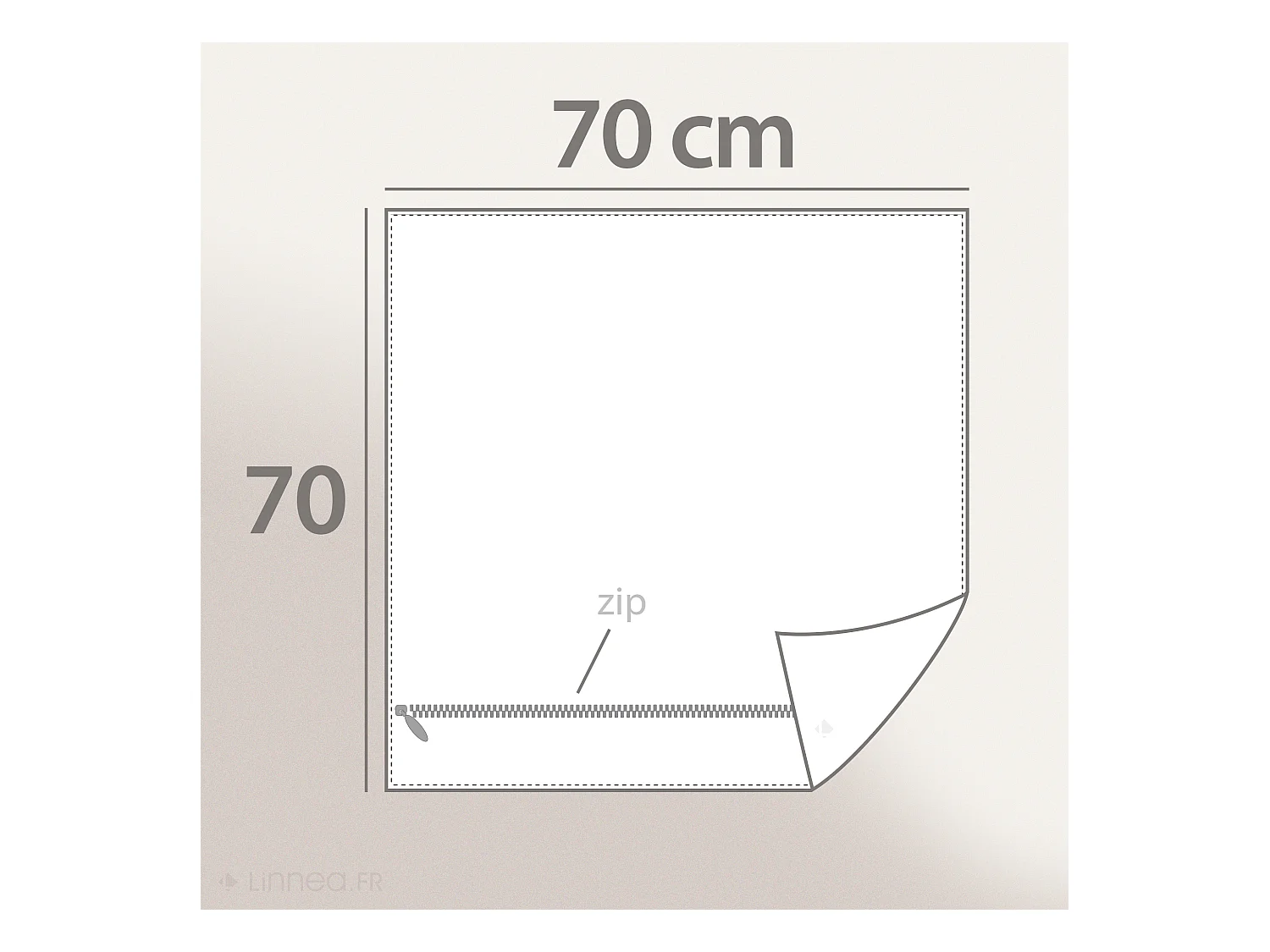 Housse de coussin 70x70 cm BALOO blanc Naturel