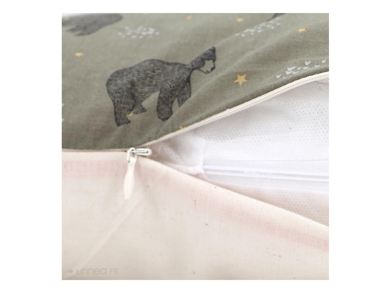 Housse de coussin 70x70 cm BALOO vert Kaki