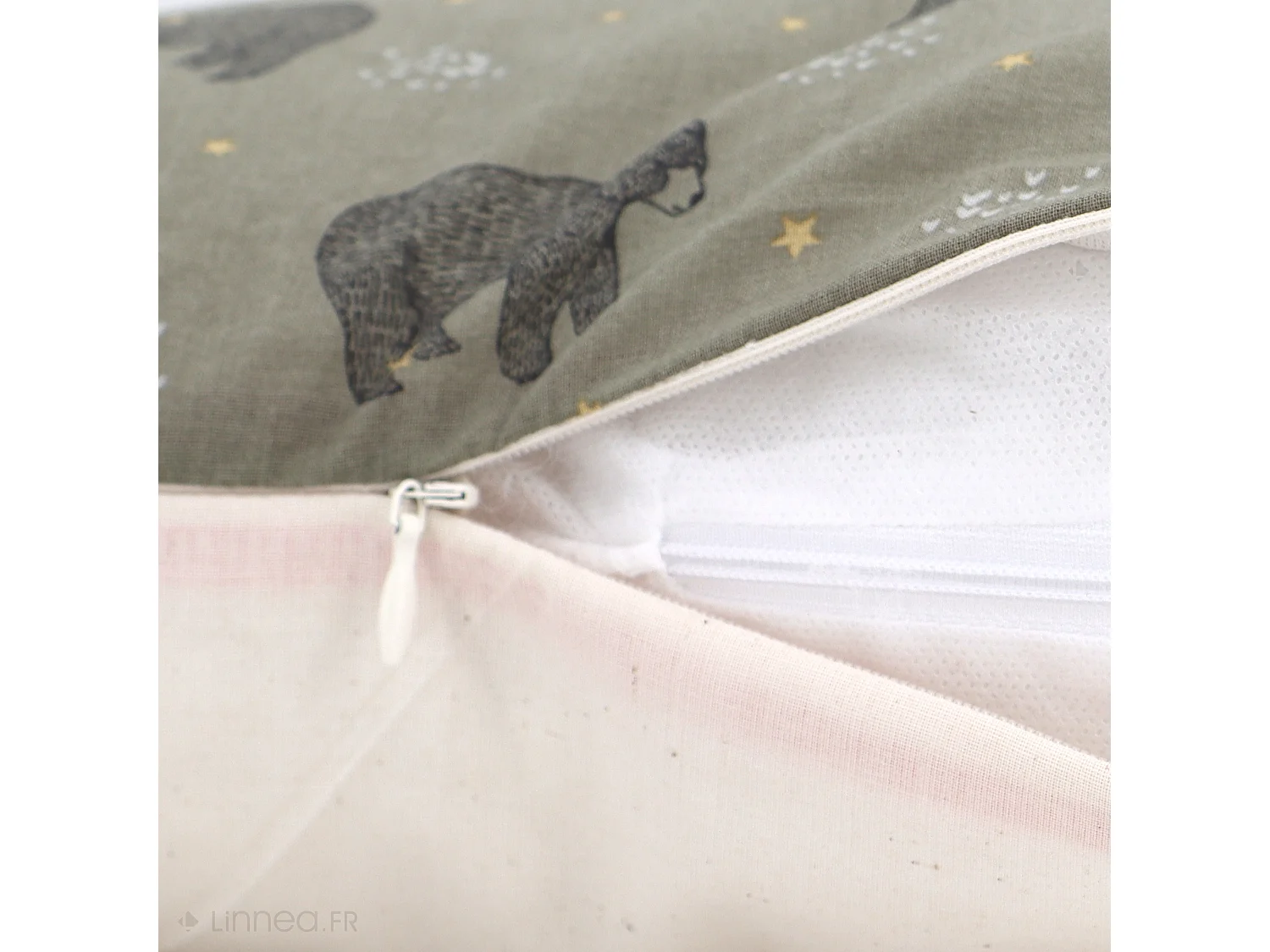 Housse de coussin 70x70 cm BALOO vert Kaki