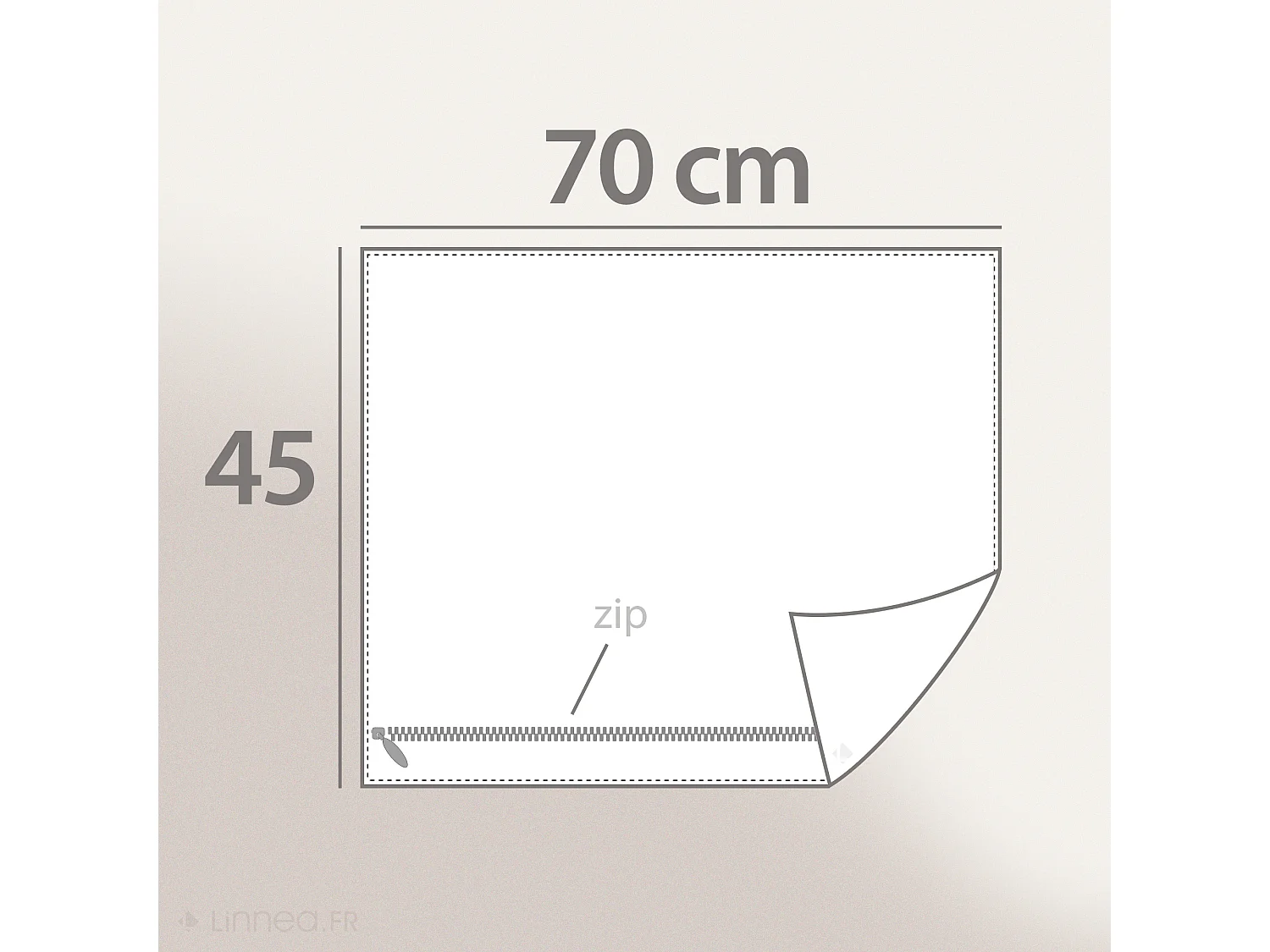 Housse de coussin 45x70 cm BALOO blanc Naturel