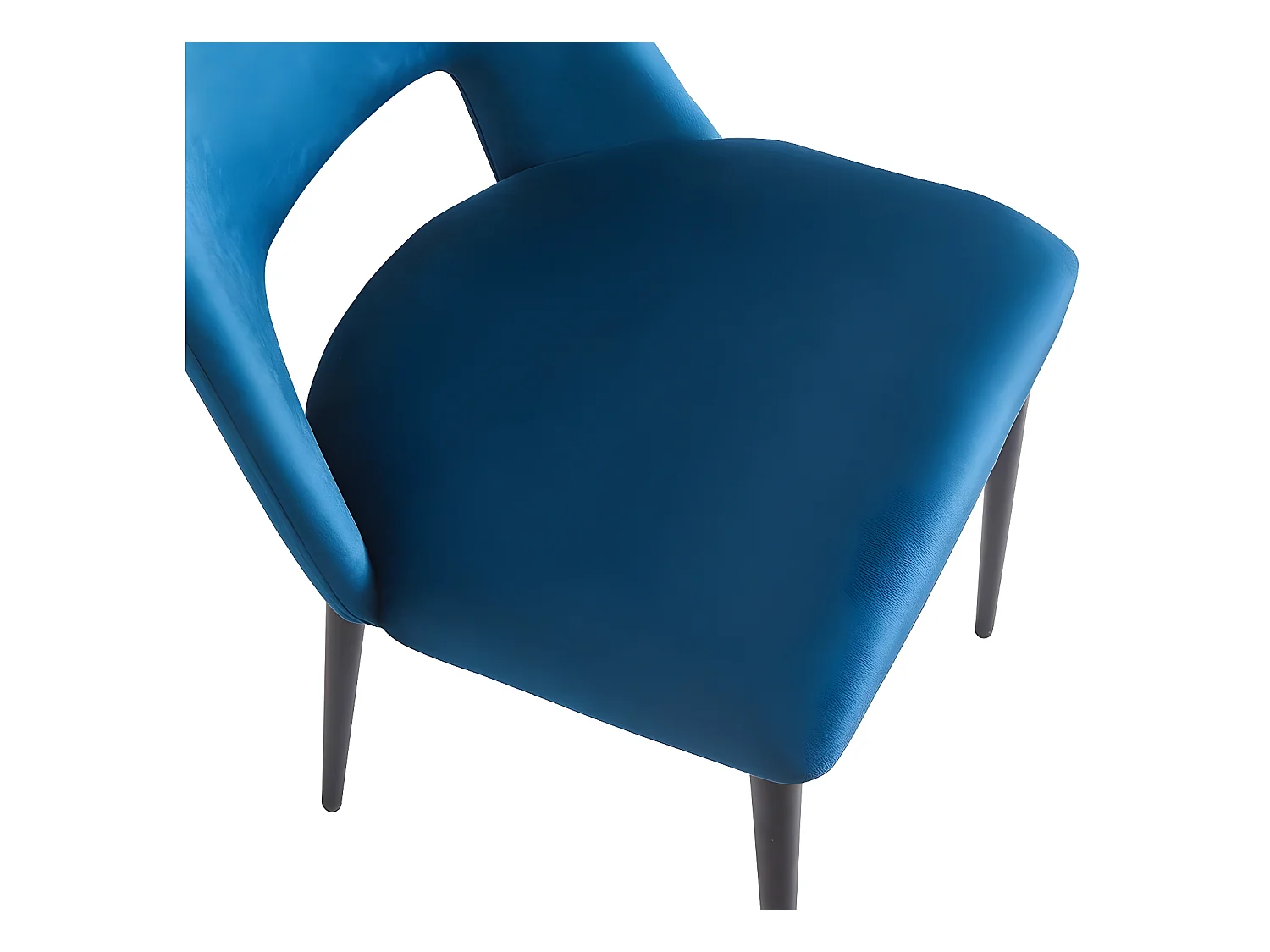 Stuhl aus Samt 2er-Set "Fedora" - Dunkelblau