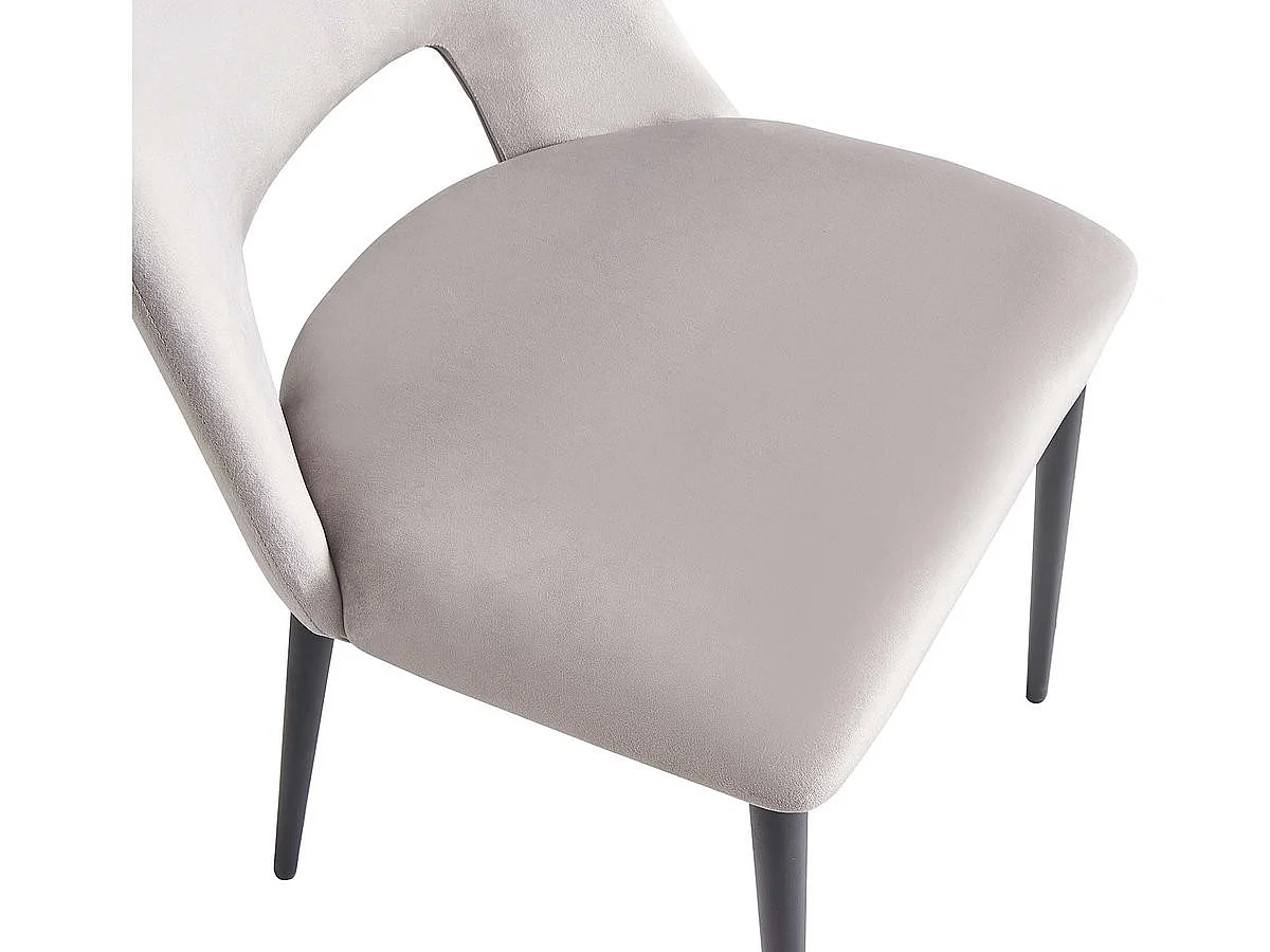Set med 2 Sammetsstolar "Fedora" - Mörkblå Modern Design Bekväm Sits Trästruktur