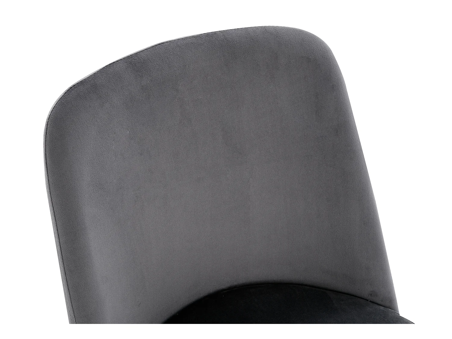 Lote de 2 sillas de terciopelo y metal con efecto madera - Gris - MINAGRI