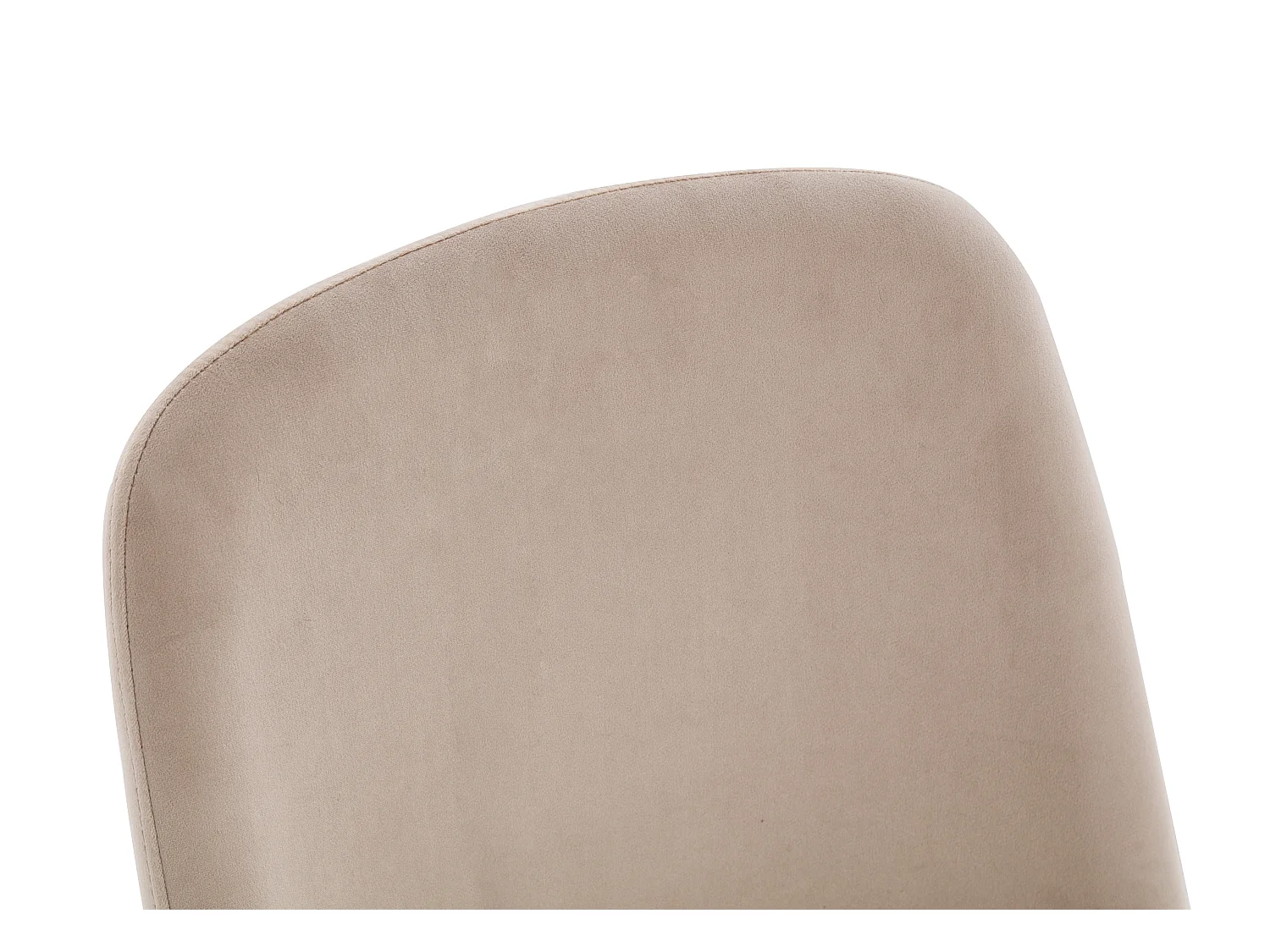 Lote de 2 sillas de terciopelo y metal efecto madera - Beige - MINAGRI