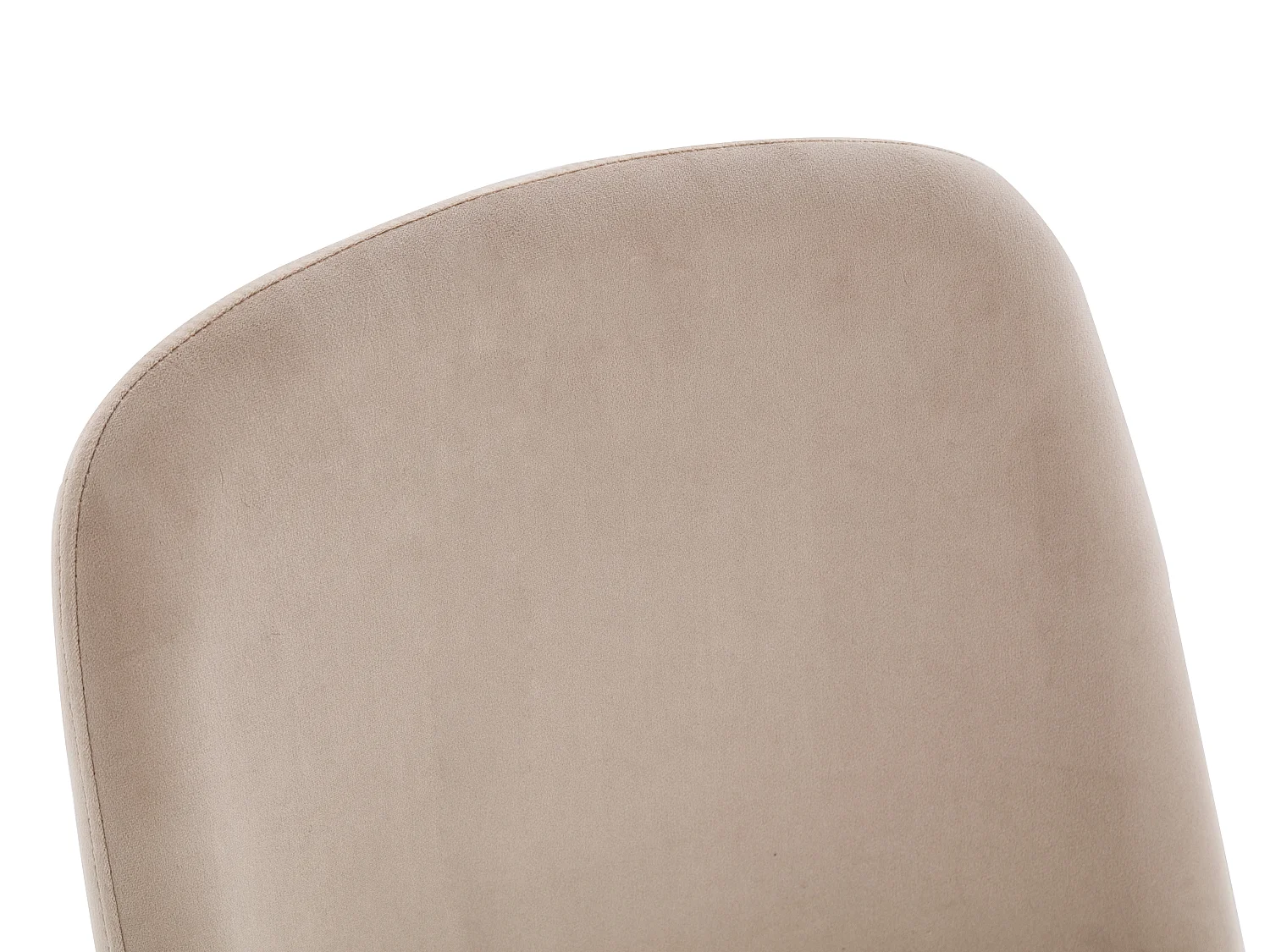 Set van 2 stoelen van velours en metaal met houteffect - Beige - MINAGRI