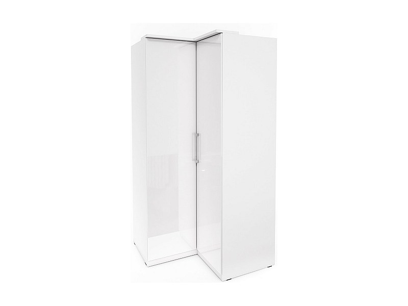 Armoire d'angle pour dressing collection MODULO coloris blanc avec LED ...