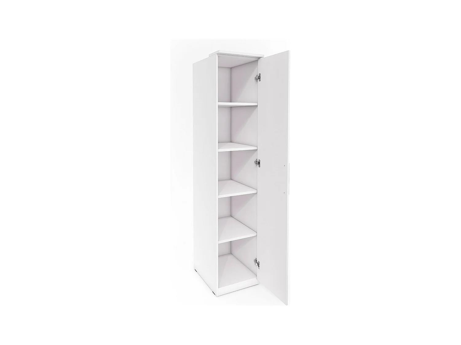 Armario de 1 puerta para vestidor colección MODULO color blanco con LED incluidos.