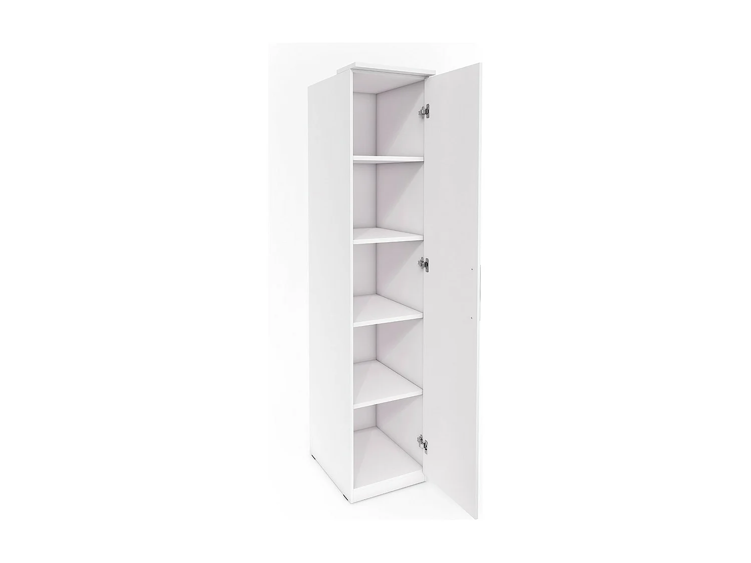 Armoire 1 porte pour dressing collection MODULO coloris blanc avec LED incluses.